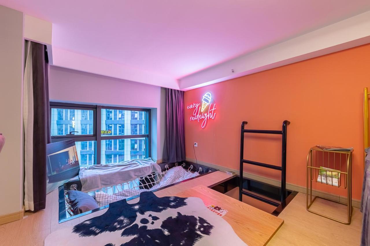 Loft Apartment With Slide Hammock With Movie Viewing Hangzhou Bagian luar foto